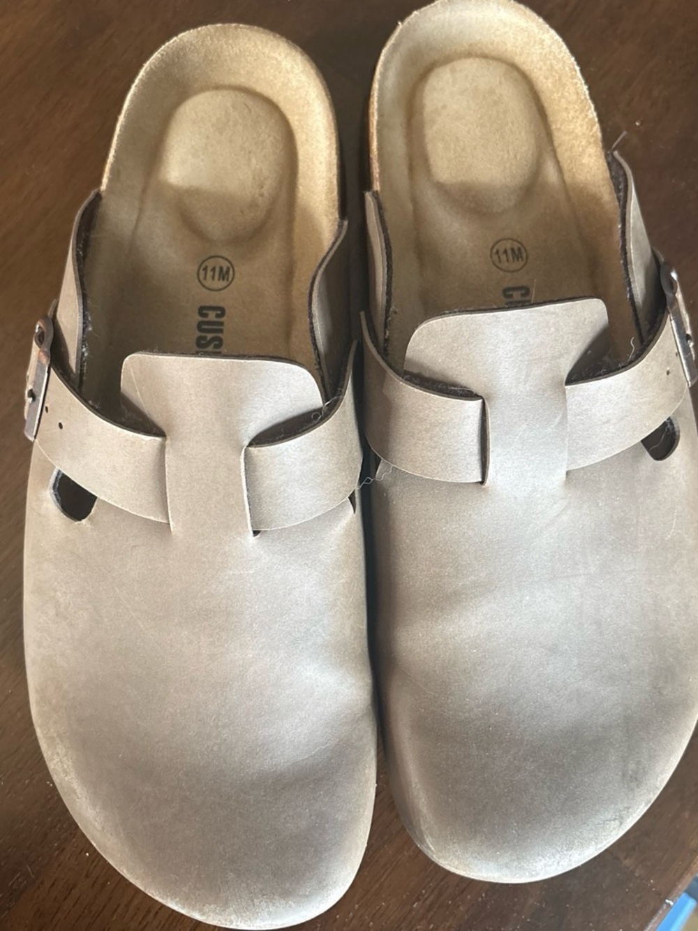Women's Slip-On Clog Mules in Grey- Taupe